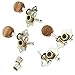 B Blesiya 4 Pieces Handcraft Open Ukulele String Tuning Pegs Acacia Knob Machine Heads 2R2L