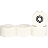 Teak Tuning Apex 71D Urethane Fingerboard Wheels - Cruiser Style, Bowl Shaped, 8.7mm Diameter - ABEC-9 Stealth Bearings - Made in the USA - Cream Colorway