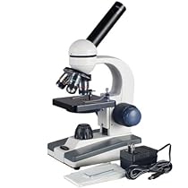 AmScope  M150C-I 40X-1000X All-Metal Optical Glass Lenses Cordless LED Student Biological Compound Microscope