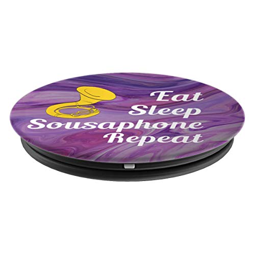 Sousaphone Player Gift - Eat Sleep Sousaphone Repeat Marble - PopSockets Grip and Stand for Phones and Tablets