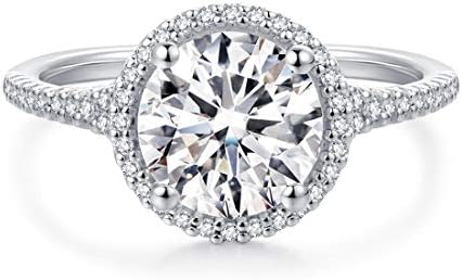 HAFEEZ CENTER2ct D Color Moissanite Rings for Women, Moissanite Engagement Rings for Women, Moissanite Ring, Promise Ring, Gifts for Women