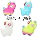 Adrian's Toy Box Original Winkin' Llama 4 Pack Sheep Alpaca Squishies Slow Rising Squeeze Scented Kawaii Stress Relief Toys