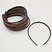 Hixixi 20pcs pack Girls/Women Diy Satin Fabric Covered Ribbon Headbands Hairband (20pcs brown color)