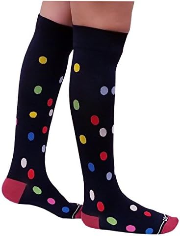 Compression Socks ( 1 pair ) 15-20 mm Hg for Women & Men Graduated Supports Fashion Novelty Design Stocking