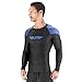 Elite Sports New Item Full Long Sleeve Compression, Mma, Bjj, No Gi, Cross Training Rash Guard, X-Large, Blue