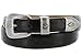 Mesa Gold - Men's Italian Calfskin Designer Dress Golf Belt with Western Silver Plated Buckle Set