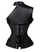 Charmian Women's Steampunk Gothic Heavy Strong Steel Boned Corset with Zipper