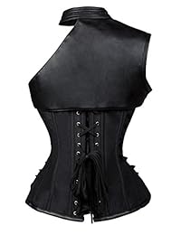Corsé con cierre Steampunk para mujer, gótico, con estructura de acero resistente, pesado de Charmian