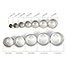 Delidge 12 pcs Round Pastry Cutter Set Heavy Duty Biscuit Cutter Set Stainless Steel Metal Circle Molds For Biscuits Dough Donuts Fondant & English Muffins