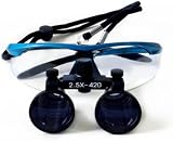BONEW 2.5X Magnifier Loupes 420mm Working Distance Blue Glass Lens Flip-Up Case view 3
