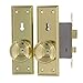 Ultra Security 44609 Old Time Mortise Lock with Skeleton Key, Brass-Plated Finish, Replaces Most Mortise Interior Locks from the Early 1900’s