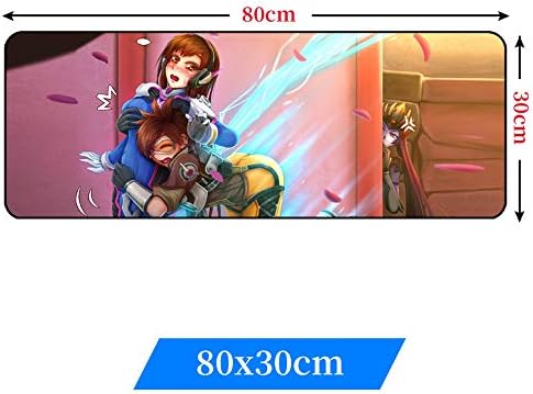 Overwatch Extra Large Gaming Mouse Pad Anime D.VA Mouse Mats Non-Slip Mousepad Mousepad for Laptop & PC (31.5"x11.8"x0.08"inch) (M)