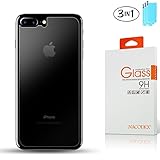 [3-Pack] [Only Back Glass] Nacodex For Apple iPhone 7 Plus Ballistic HD Tempered Glass Screen Protector 0.26mm 9H Glass ([3-Pack Back Glass] For iPhone 7 Plus)