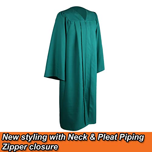 OSBO GradSeason Matte Graduation Gown Cap Tassel Set 2018 & 2019 for High School and Bachelor (Emerald, 54" FF(5'9"-5'11"))