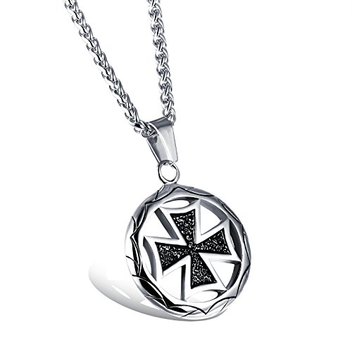 Fate love men s stainless steel black vintage knights templar bla…
