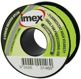 Imex 100m 8 Braid Lime Stringline - High Visibility Mason Line for Construction