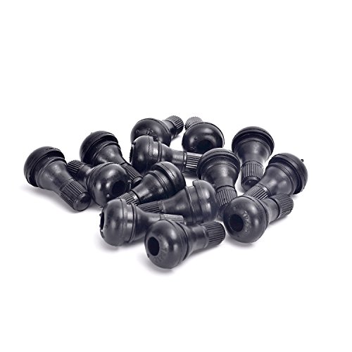 image for DCFlat Snap-in Short Black Rubber Valve Stem (TR412) 4-Pack for Tubele