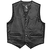 Anilin Marlon Brando Leren vest voor heren, motorfiets, custom rundleer