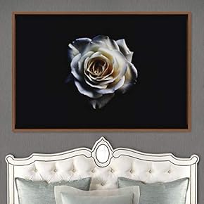 signwin Framed Canvas Wall Art Rose Bohemian Dark...