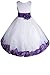 AMJ Dresses Inc Little Girls White/Purple Flower Girl Dress A818 Sz 6