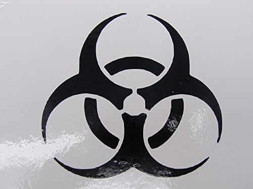 BIOHAZARD, BLACK, 5.25" X 5.25"