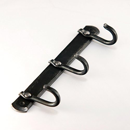 Clothing hooks, coat rack, hand forged.