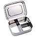Sumerflos All Stainless Steel Bento Box, 1200ML/40OZ Lunch Food Containers, Perfect for Adults and Kids School, Office, On-the-Go Meal and Snack, Eco-Friendly, Dishwasher Safe (3 Compartment)