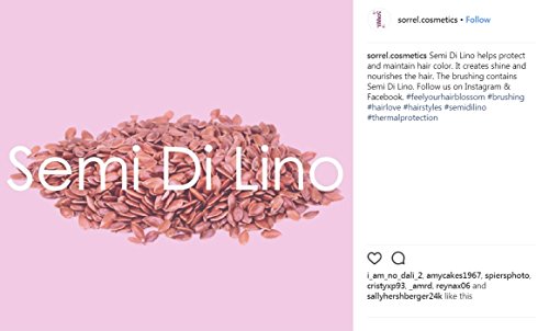 Semi Di Lino Brushing with Thermal Protection by Sorrel Cosmetics 8 oz Salt Free, Sulfate Free, Paraben Free, SPF 25