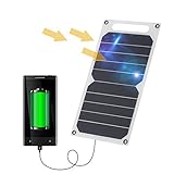 Lixada 10W Solar Panel Charger 5V USB Ports for Cell Phone High Effiency Outdoor Activities Lighting Use Portable Ultra Thin Monocrystalline Silicon
