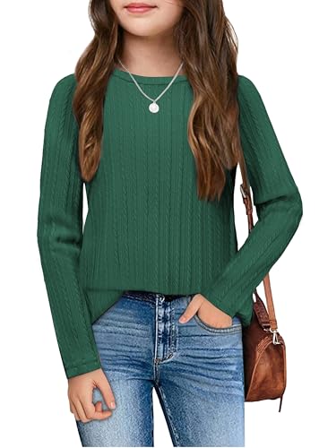 Arshiner Long Sleeve Tops for Girls Sweater for Kids Soft Top Size 12 Years at Amazon