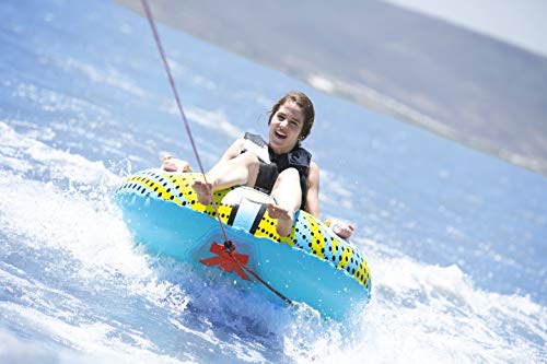 Big Sky Hypershot Towable Tube for 1 Person - Roomy, Durable Boating Tubes for Lake, Beach, River, Snow - Fun Watersports Towables - Quick Inflation and Deflation - One Person Boat Toys and Floats