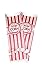 Popcorn Bags by Carnival King (200 pieces) with Poppi's Popcorn Scooper, 2 oz bags, Red & White