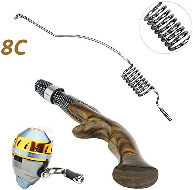 Emmrod Pocket Rod Combo Stainless Steel Ebony Handle Spincasting Combo Coiled Sniper Spincast Rod Combo with Case