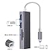Seternaly USB C Hub Adapter Type C to USB 3.0 Data Hub with TF/SD Card Reader Combo for Macbook,Macbook Pro,USB Flash Drives and Other Devices (Grey)