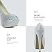 DailyShoes Women's Sexy Treading Satin Fabric Peep Toe Stiletto Platform Ivory Pump