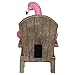 Exhart Garden Sculpture, Solar Pink Flamingo Garden Statue with Lounge Chair, LED Cocktail, Outdoor Garden Decoration, 8 x 12 Inch