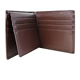 RFID Blocking Leather Wallet for Men - Excellent Travel Bifold - Credit Card Protector