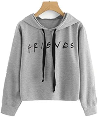 Women’s Teen Girls Casual Loose Top Letters Print Pullover Friend Hoodie Sweatshirt Friend TV Show Merchandise