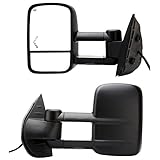 DEDC Towing Mirrors Chevy Tow Mirrors Fit For 2007-2013 Chevy Silverado 1500 2500 3500 GMC Sierra Power Heated With Arrow Led Light