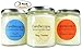 Candlecopia Nag Champa, Dragon's Blood and Vanilla Sandalwood Strongly Scented Hand Poured Vegan Soy Candles, Dye Free, 3-Pack