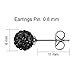 JewelrieShop Rhinestones Crystal Ball Stud Earrings Set Fireball Disco Ball Pave Bead Earrings Hypoallergenic for Women 6mm x 3 Pairs (White, Jet Black, Hematite)