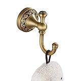 Rozin Antique Brass Bath Towel Hook Wall Mounted Robe Clothes Hanger