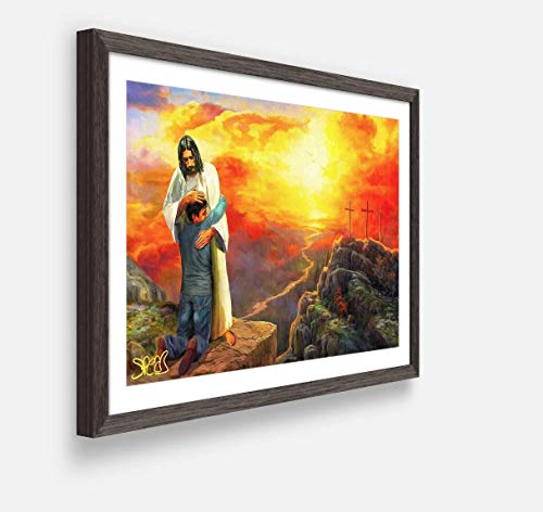 Colorful high-quality print of Jesus artwork by an artist, priced at $39.99.
