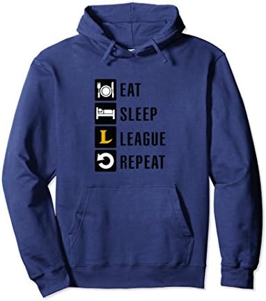 Unisex Eat Sleep Repeat Challenger Master Hoodie Sweater Pullover Medium Navy