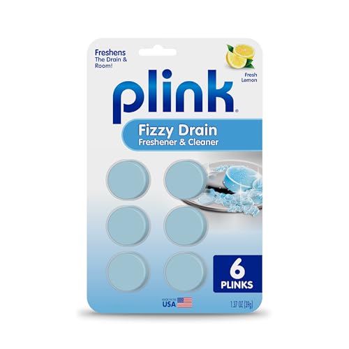 Plink Fizzy Drain Freshener and Cleaner Lemon 6-Pack