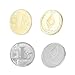 OutTop 4 Pieces Litecoin LTC Design Plated Iron Collectible Commemorative Coins (Gold_Silver)