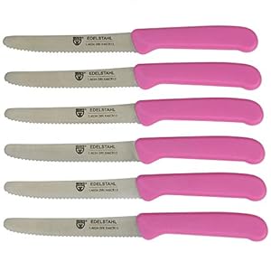 GRÄWE Tafelmessen, 6 stuks, messenset om te snijden, verpakking van 6 broodjes, ontbijtmessen met eenzijdig gekarteld…