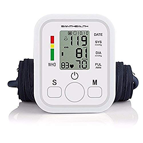 Blood Pressure Monitor Automatic Digital Upper Arm BP Cuff, 99-Reading Memory, 2-Users Mode, Speaker,Large LCD Display-Universal Cuff Size (M)