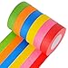 Colored Masking Tape 1 Inch x 22 Yards x 6 Rolls Colored Painters Tape Drafting Paint Tape Colorful Craft Tape for Kids Arts Supplies, Labeling, Color-Coding, Decor, Painting(6 Color)