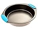 Bakeware Set -Premium Nonstick Baking Pans -Set of 5- Includes a Pie Pan, Square Cake Pan, Baking Pan, Bread Pan, Cup Cake Pan with Blue Silicone Hnadles By Intriom
